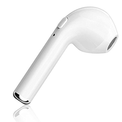 uetooth Airpod for iPhone and Android Smartphone, Single Right Ear Earbud Wireless Earpiece In-Ear Sport Headset with Mic White (white)