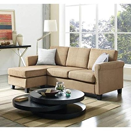 Durable Frame, Chaise Sofa Design, Small Spaces Configurable Sectional Sofa, Taupe