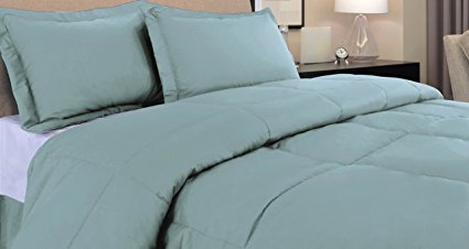 Blue Full/Queen 240 Thread Count Cottonloft Colors Cotton Comforter