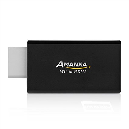 AMANKA Full 1080p 720P HD Nintendo Wii To HDMI Converter Output 480i Upscaling Adapter