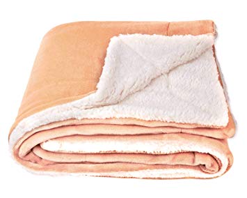 SOCHOW Sherpa Fleece Throw Blanket, Double-Sided Super Soft Luxurious Plush Blanket 60"×80", Yellow
