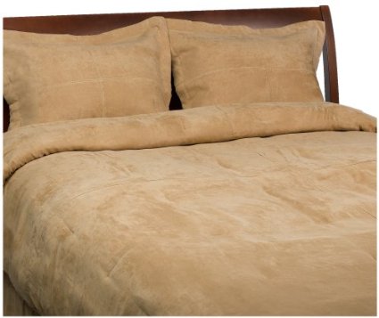 Luxury Microsuede Queen Comforter 4-Piece Bedding Set, Camel