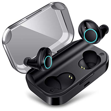 meilun True Wireless Earbuds, Bluetooth Earphones X11 Bluetooth 5.0 Headphones IPX7 Waterproof Built-in Mic with 3500mAh Charging Case for 1 Week Extended Playtime.