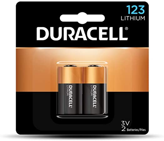 Duracell DL123AB2BPK Ultra High-Power Lithium Battery, 123, 3V, 2/Pack