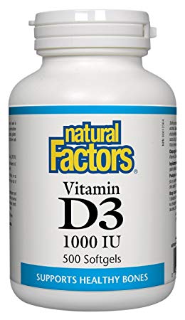Natural Factors Vitamin D3 1000 IU - 500 Softgels
