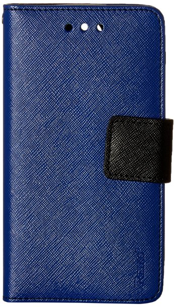 Reiko Navy LG G3 MINI, G3 S, G3 VIGOR Wallet Case 3 IN 1 Leather Case Cover Pouches With Stand Function US carrier AT&T, Sprint - Carrying Case - Retail Packaging - Navy