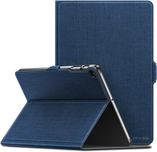 INFILAND Case for Samsung Galaxy Tab A 10.1 2019, Multi Angles Viewing Front Support Case compatible with Samsung Galaxy Tab A T510/T515 2019 (10.1'') Tablet,Navy
