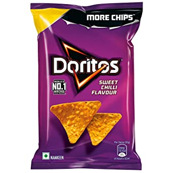 Doritos Nacho Chips 100g, Sweet Chilli Flavour, Crunchy Crispy Chips & Snacks, Big Pack