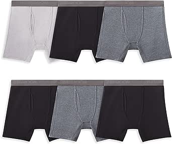 Fruit of the Loom Mens 360 Stretch Boxer Briefs (Quick Dry & Moisture Wicking)