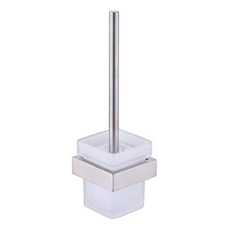 Kes Bathroom Toilet Brush with Holder Wall Mount, SUS304 Stainless Steel Holder Brushed Finish, A23030-2