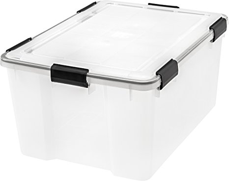 IRIS 62 Quart WEATHERTIGHT Storage Box, Clear