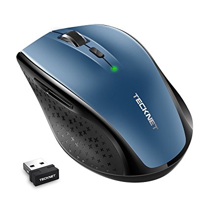 Wireless Mouse,TeckNet Alpha Ergonomic 2.4G Wireless Mobile Optical Mouse Mice with USB Nano Receiver,5 Adjustment DPI Level(3000/2000/1600/1200/800),30 Month Battery Life, 6 Buttons for Laptop,PC,Computer,Chromebook,Macbook,Notebook