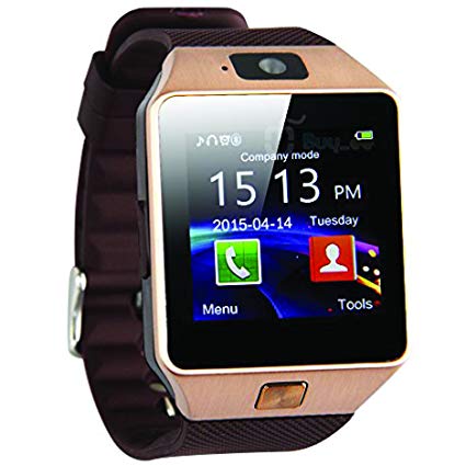 DZ09 Bluetooth Smart Watch Phone   Camera SIM Card For Android IOS Phones (Gold)