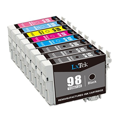 LxTeK Remanufactured Ink Cartridge Replacement Set For Epson 98 99 High Capacity (3 Black|1 Cyan|1 Magenta|1 Yellow|1 Light Cyan|1 Light Magenta) 8 Pack Compatible With Epson Artisan 837 730 810 835