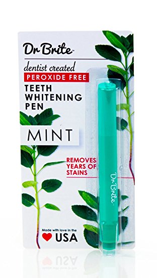 Dr. Brite Peroxide Free Teeth Whitening Pen, Mint, 0.067 Fluid Ounce