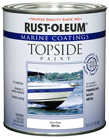 Rust-Oleum 207000 Marine Topside Paint, Semi-Gloss White, 1-Quart