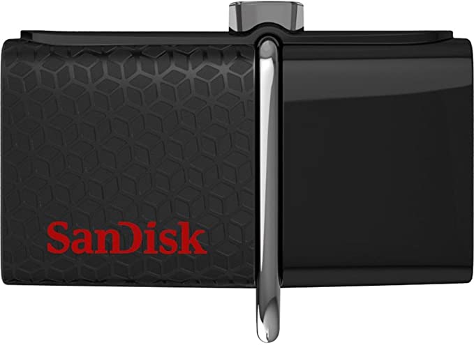 SanDisk 128GBUltra Dual USB Drive 3.0, SDDD2-128G-G46(Black)