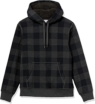 Amazon Essentials Men's Sherpa Lined Pullover Hoodie Sweatshirt