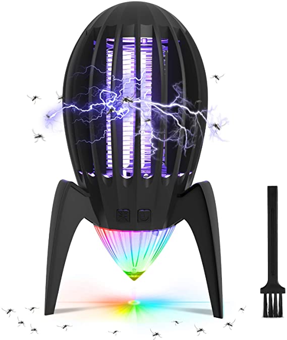 2 in 1 Mosquito Killer Lamp, Electric Mosquito Killer SOLMORE Portable Bug Zapper with Night Light, Mosquito Killer Light USB Insect Killer Pest Control Repellent Traps for Bedroom Living Room