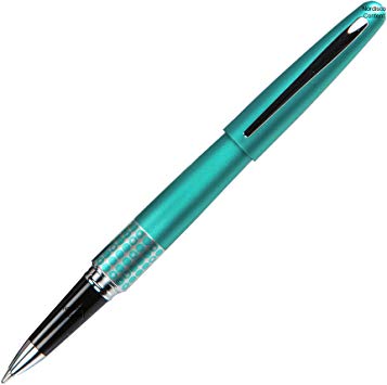 Pilot Metropolitan Retro Pop Collection Rollerball Pen, with Turquoise Barrel & Turquoise Ink, Plus 1 Pack of Turquoise Refills,