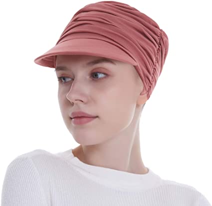 Bamboo Fashion Hat for Woman Daily Use with Brim Visor, Hats for Cancer Chemo Patients