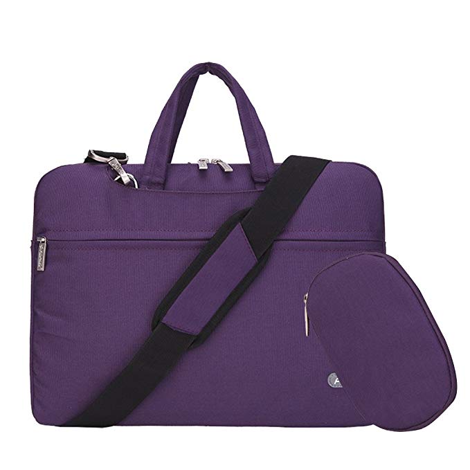 Laptop Briefcase Bag, HESTECH 12.9-13.5 Inch Dual Layer Protection Tablet/Laptop Universal Sleeve Bag Carrying Case Briefcase with Handle   Pouch Case - Purple