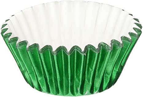 Fox Run Green Foil Disposable Bake Cups, 1.75 x 1.75 x 1.5 inches