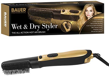 Bauer Professional Tourmaline Ionic Hot Air Hair Brush Styler