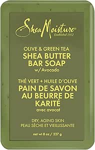 Shea Moisture Shea Butter Soap for restoring dry, aging skin Olive & Green Tea deeply hydrating bar soap 227 g