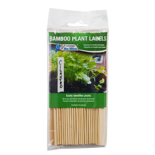 Gardener's Blue Ribbon T020B Bamboo Wood Plant Labels (24 Pack), 6"