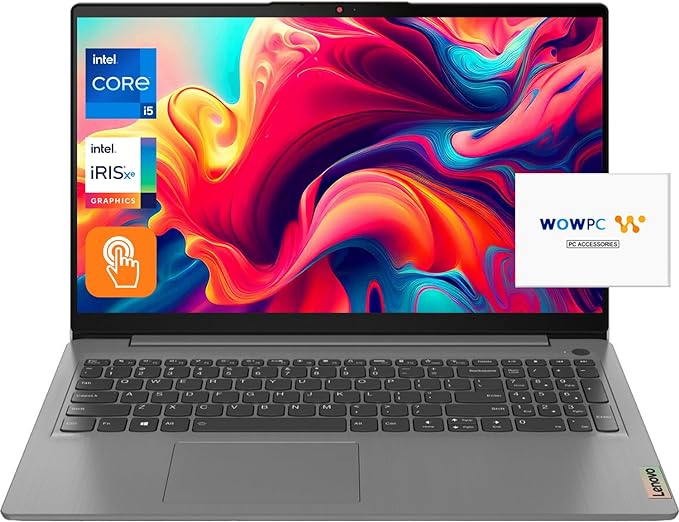 Lenovo IdeaPad 3 Touchscreen Business Laptop, Intel Core i5-1135G7, 15.6" FHD IPS Touchscreen, Wi-Fi 6, HDMI, SD Card Reader, 12hrs Video Playback, Windows 11 Home (12GB RAM | 512GB SSD)