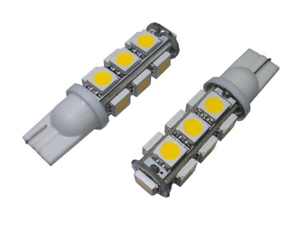 GRV T10 921 194 13-5050 SMD Wedge LED Bulb lamp Super Bright Warm White DC 12V Pack of 10