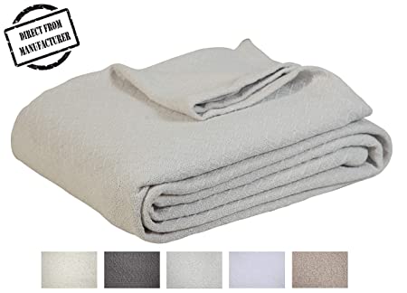 Avira Home Soft Cotton Blanket - Twin Size - Cozy Cotton Bed Blankets - All Season- Oversized Throw Quilt - Perfect for Layering- 66"x90"