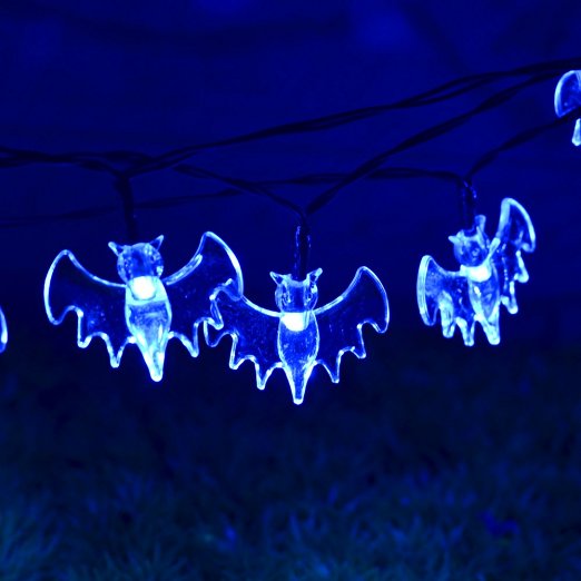 Halloween Decoration String Lights,Souldio™ Solar Led Power String Lights 6.6ft 20 LED Bat Lights,Fairy String Lights/Starry Lights for Outdoor,Home,Patio,Garden,Thanksgiving,Christmas(Blue Bat)