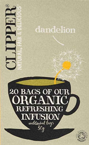 Clipper Organic Dandelion Infusion 20 Bags (Pack of 6, Total 120 Teabags)