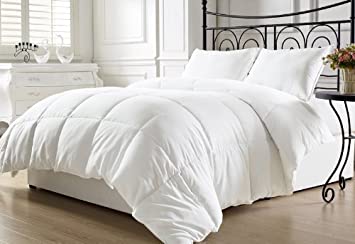 Casa Copenhagen Exotic Soft Light Weight Reversible Hypoallergenic Polyester Fill Twin Size Comforter/Duvet Insert, White