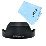 Fotasy Bayonet Lens Hood and Cleaning Cloth for Canon EF-S 10-18mm f45-56 IS STM Lens replaces Canon EW-73C