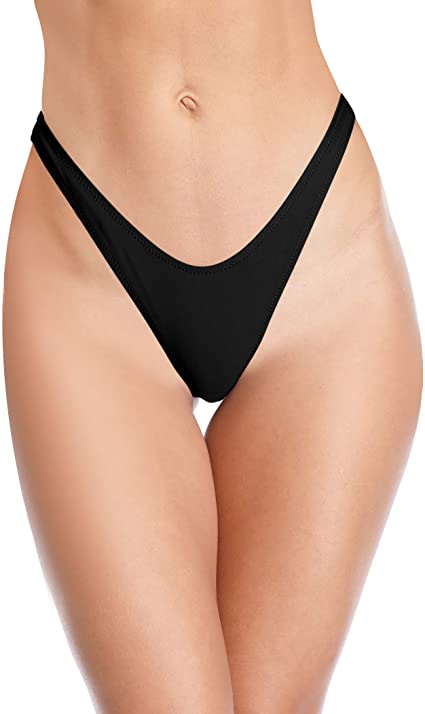 SHEKINI Women's Sexy Women's Bikini Thong Bottom Brazilian V Cheeky Swimsuit