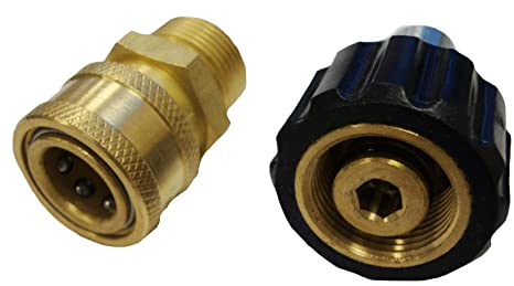 Ultimate Washer 1870A High Pressure Hose Quick Connect Kit, Replaces Briggs & Stratton 6191 and Apache 44048748 Metric Quick Disconnect Pressure Washer Adapter, Replaces AP31040B and AP31041B 4000 PSI