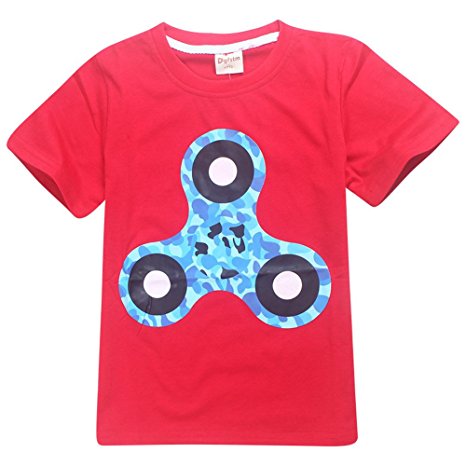 AmzBarley Boys' Shirts Sport Active Tops Tee Red Size 4
