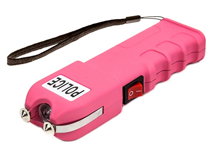 Police 928-15 Billion Max Voltage Heavy Duty Super Powerful Stun Gun - Rechargeable with LED Light and Holster Case, Women Pink