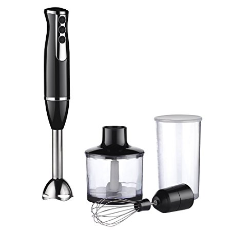 Homeleader Smart Stick Variable Speed 3-In-1 Hand Blender, Multifunctional Food Processor, Stainless Steel, 400W, K39-037