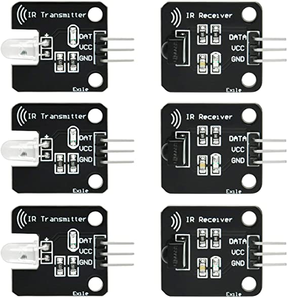 Gikfun Digital 38khz Ir Receiver Ir Transmitter Sensor Module Kit for Arduino (Pack of 3 Sets) EK8477