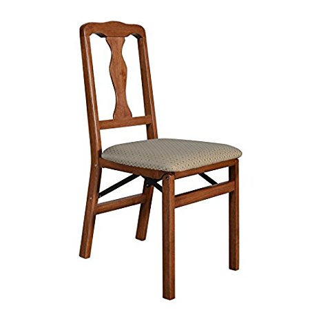 Stakmore Queen Anne Folding Chair (Set of 2), Cherry