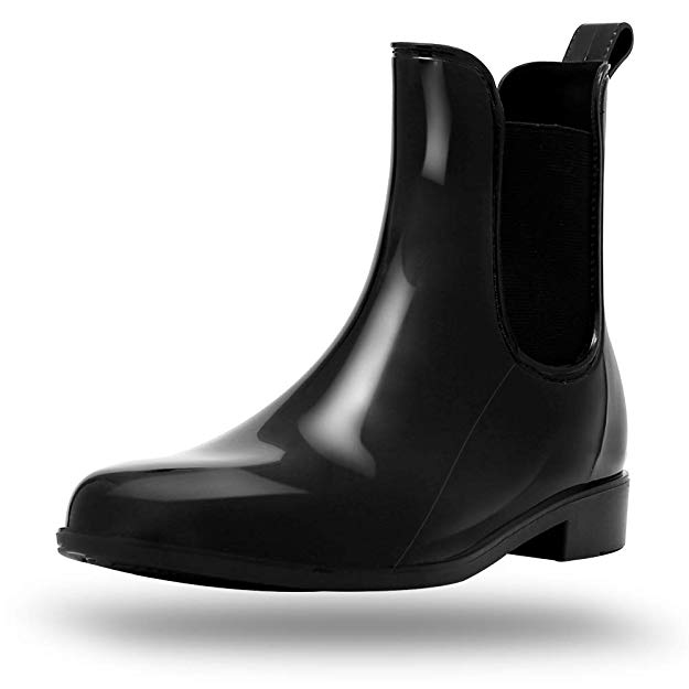 babaka Rain Boots for Women Waterproof Ankle Rain Shoes for Ladies Chelsea Boots