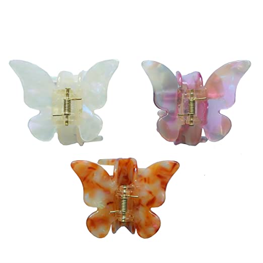 Butterfly Hair Clips Sinide Beautiful Mini Butterfly Hair Claw Clips Small Hair Accessories for Girls and Women