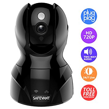 Wireless Security Camera, Safevant HD Wifi IP Camera Surveillance Camera With Two Way Audio Night Vision For Pet Monitor, Nanny Camera, Baby Monitor and Puppy Cam