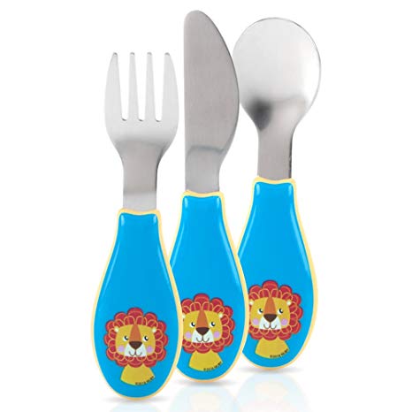 Nuby Stainless Steel Utensil, 3 Piece