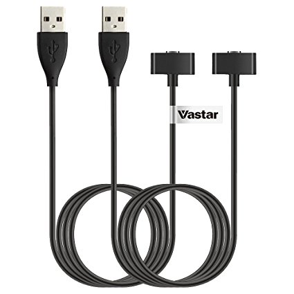 Vastar for Fitbit Ionic Charger Charging Cable 3.3ft, 2 Pcs Replacement Charger USB Charging Cable for Fitbit Ionic Smartwatch, Black