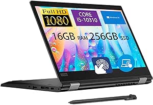 Lenovo ThinkPad L13 Yoga 2 in113.3 FHD Touchscreen Laptop, Core i5-10310 up to 4.4GHz, 16GB DDR4 RAM, 256GB SSD,Stylus Pen, WiFi, Win10 Pro (Renewed)